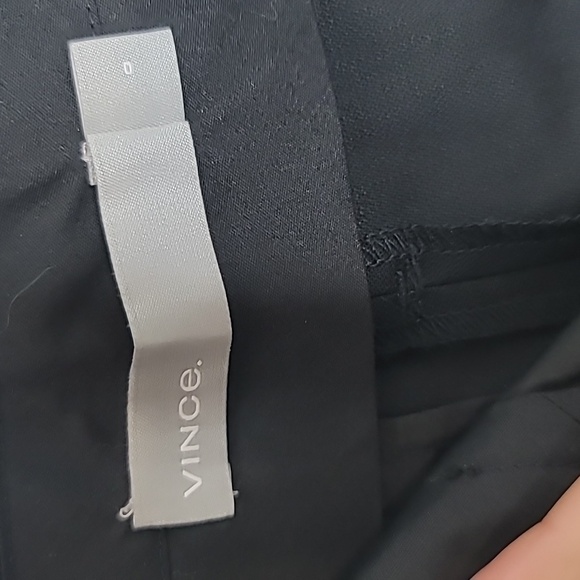 NWT Vince tapered trouser black pants wool blend size 0 style number VR56021280 - Picture 13 of 15